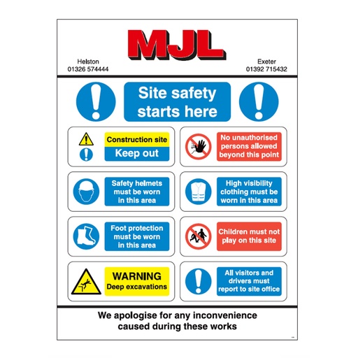 [SI001] MJL SITE SAFETY SIGN FFS 37- 900 X 1200MM