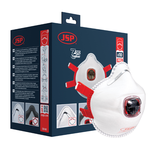 [RP054] TYPHOON MOULDED MASK FFP3 VALVED -(735)- BOX OF 10