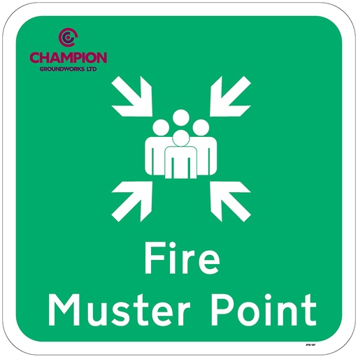 [SI027] FIRE MUSTER POINT FFS 107 400 X 400MM 5MM FOAMEX