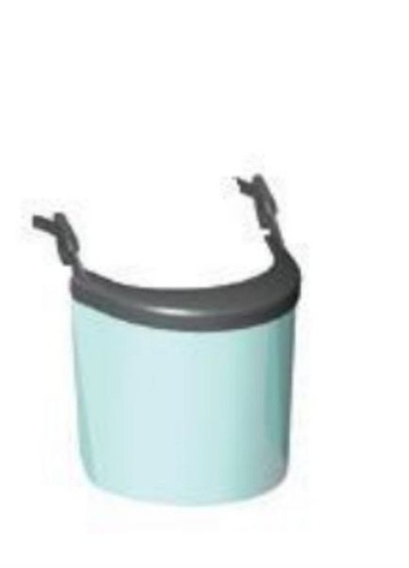[EP050] SUREFIT VISOR CARRIER C/W 20CM POLYCARBONATE UNBOUND VISOR